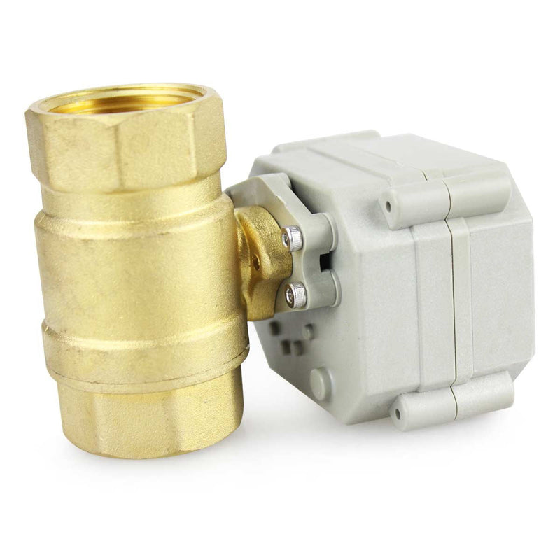 [Australia - AusPower] - HSH-Flo 2 Way 1/2" 3/4" 1" 1-1/4" 110-230VAC Brass On/Off Auto Return Electrical Position Feedback Motorized Ball Valve (1 Inch) 1 Inch 