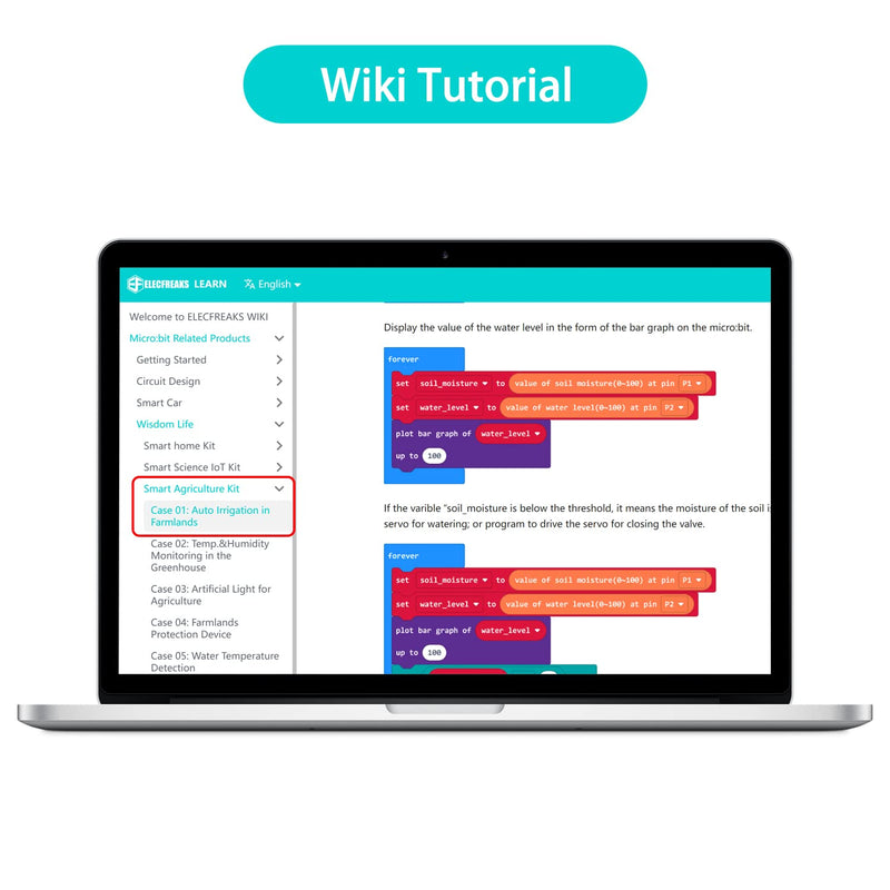 [Australia - AusPower] - ELECFREAKS microbit Smart Agriculture Kit Micro:bit Sensor Starter Kit Octopus Series Sensor, DIY Programming STEM kit with Basic Coding Electronics Modules and Wiki Tutorial(Without Micro:bit) 