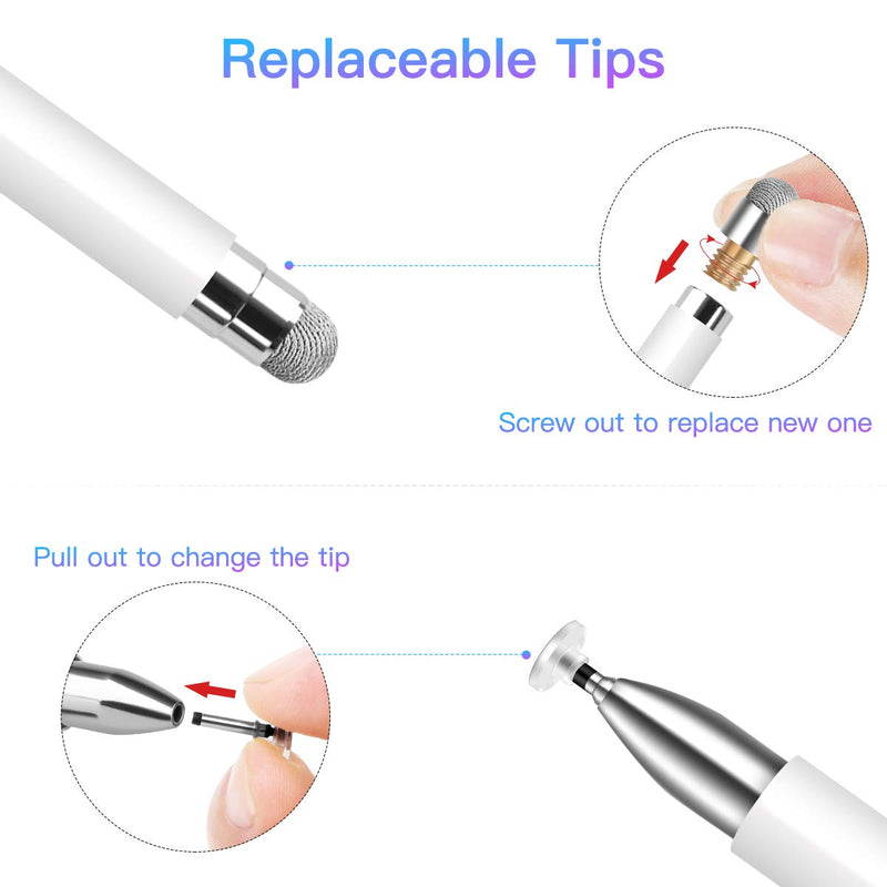[Australia - AusPower] - StylusHome High Precision Replacement Disc Tips 8 Pack for StylusHome Magnetic Disc Universal Stylus Pens Only 