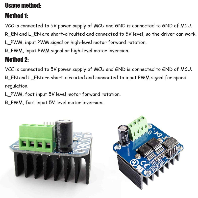 [Australia - AusPower] - Ximimark 2Pcs BTS7960 Stepper Motor Driver Module High Power H-Bridge PWM Driver Board 43A Current Limit Control Module For Arduino Smart Car 