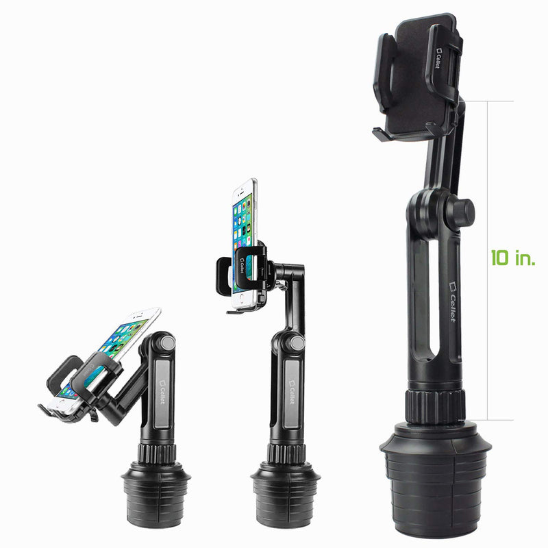 [Australia - AusPower] - Cellet Universal Smartphone 360 Adjustable Cup Holder Mount, Hands Free Automobile Cradle Compatible with Apple iPhone Xs Max XR 8 Plus, Galaxy S10 S10e S10Plus, S9 S9Plus Note 9, GPS (13in Neck) 13in Neck 
