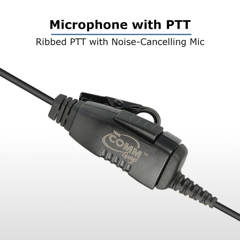 [Australia - AusPower] - The Comm Guys 1-Wire D-Ring Earpiece and Mic Headset, Compatible with Motorola 2-Pin Two Way Radios, CP100D CP200 CP200D CLS1110 CLS1410 RDU4100 BC130 BC300D 