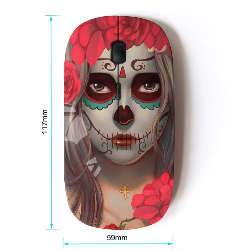 [Australia - AusPower] - KOOLmouse [ Optical 2.4G Wireless Mouse ] [ Candy Skull Woman Pink Pretty ] 