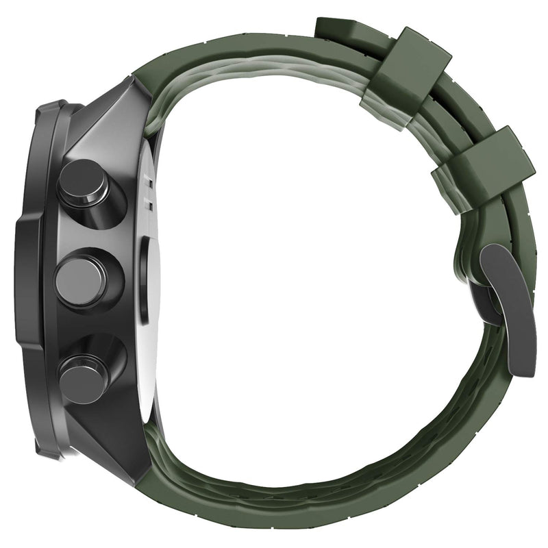 [Australia - AusPower] - NotoCity for Suunto 9 Spartan/Suunto 9 Titanium Band, Soft Silicone Replacement Strap Wristband for Suunto 9 Smart Watch GPS/Suunto Spartan Sport Wrist HR/Suunto 9 Titanium army green 