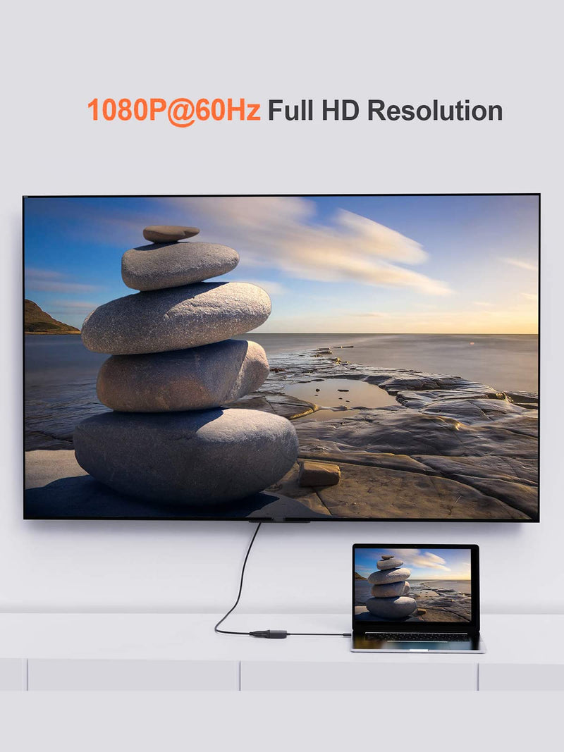 [Australia - AusPower] - USB C to DVI Adapter 1080P@60Hz, CableCreation USB-C to DVI-D Cable Adapter Compatible with MacBook Pro/Air 2020 2019, iPad Pro 2020/2018, Surface Book 2, XPS 15 13, Galaxy S20 S10 