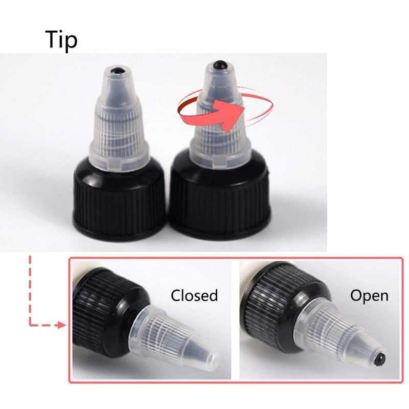 [Australia - AusPower] - 20 Pcs 4 Oz Plastic Squeeze Condiment Bottles with Twist-on Cap Lids,Sauce Bottle with Squeeze Top,Squirt Condiment Bottles for Ketchup,Mustard,Olive Oil and More 