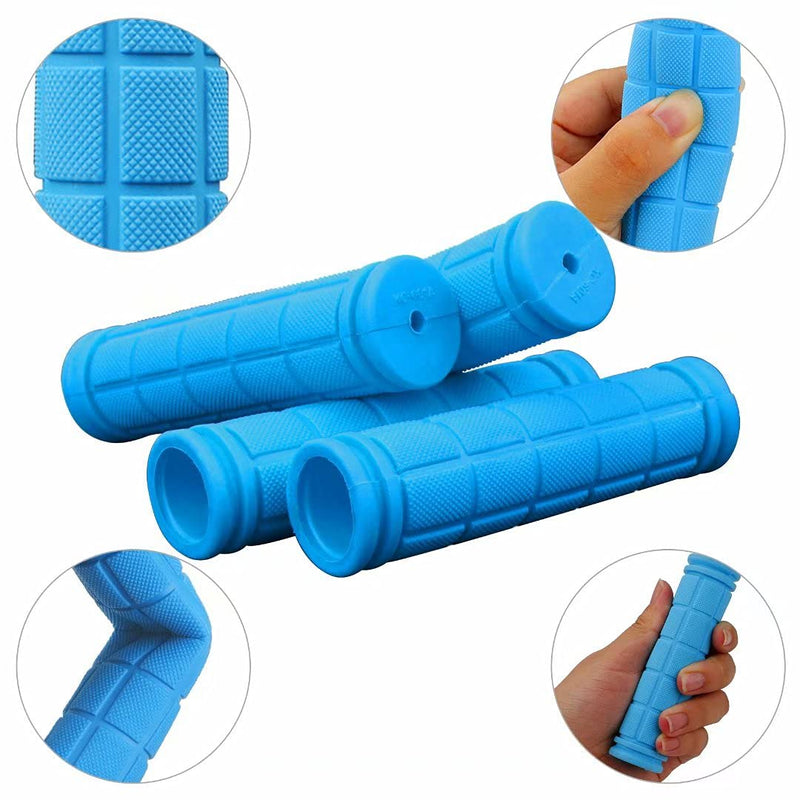 [Australia - AusPower] - 4Pcs Bike Handle Grips, Kids Non-Slip-Rubber Bicycle Handlebar Grips, Specialized Replacement Bike Grips, for Beach Cruiser Razor Scooter Foldable Mountain Bicycle Tricycle BMX MTB 