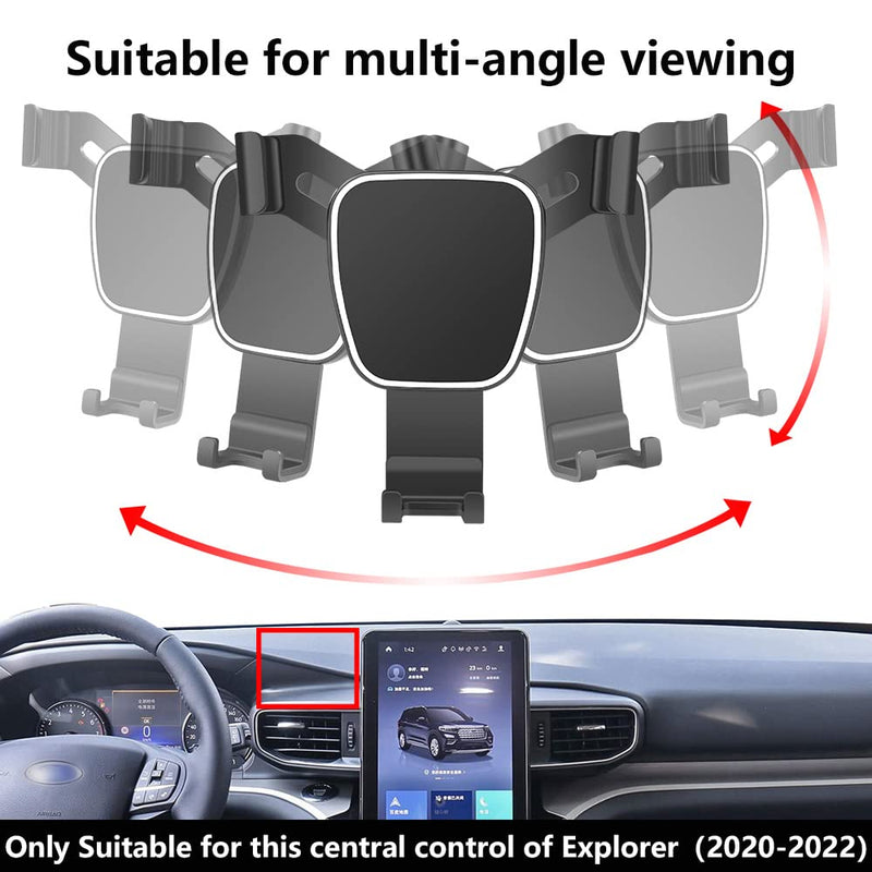 [Australia - AusPower] - LUNQIN Car Phone Holder for 2020-2022 Ford Explorer Auto Accessories Navigation Bracket Interior Decoration Mobile Cell Phone Mount 
