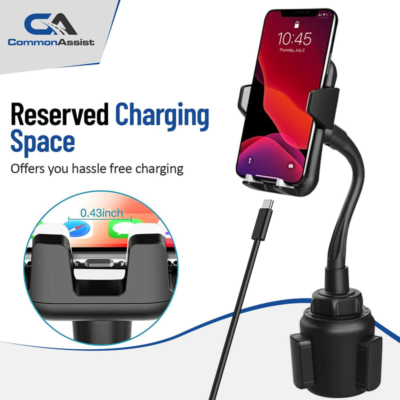 [Australia - AusPower] - Phone Holder for Car Cup Holder Mount, Adjustable Phone Cup Holder for Car iPhone, Easy to Install Car Phone Holder Cup,  Fits Most Phones with Case,  Fits Most Cars Trucks SUVs 