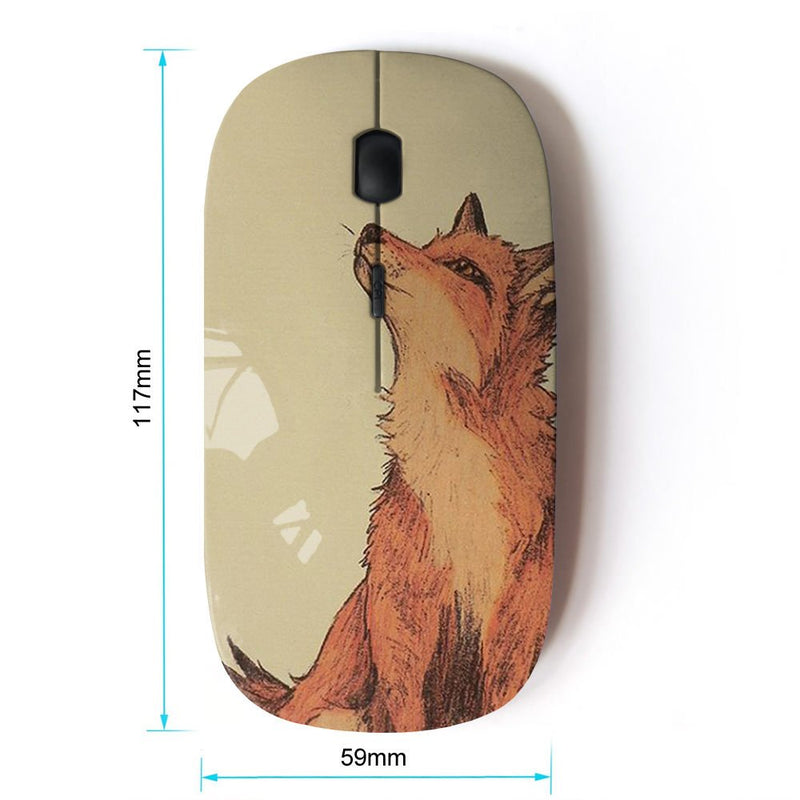 [Australia - AusPower] - KOOLmouse [ Optical 2.4G Wireless Mouse ] [ Fox Cute Drawing Red Smart Nature ] 