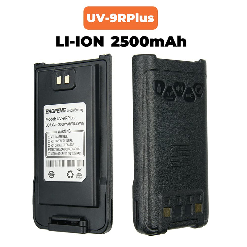 [Australia - AusPower] - 7.4V 2500mAh Li-ion Replacement Battery for Baofeng UV-9R Plus Two Way Radio Battery 