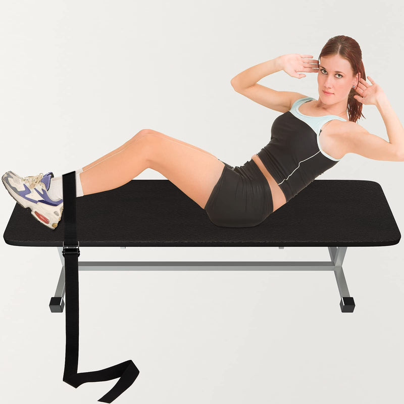 [Australia - AusPower] - Nordic Strap Nordic Hamstring Curl Strap Bench Hamstring Strap Fitness Curl Belt Gym Leg Strap Exercise Assisted Strap Belt Leg Muscles Exercising for Home Gym Women Men, Black 