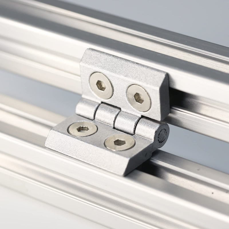 [Australia - AusPower] - Zinc Alloy Hinge Sets ?Door Frame Hinges for 2020 Aluminum Extrusion Profile Slot 6mm?with T-Nuts and Hex Screws Wrench(Pack of 4) 