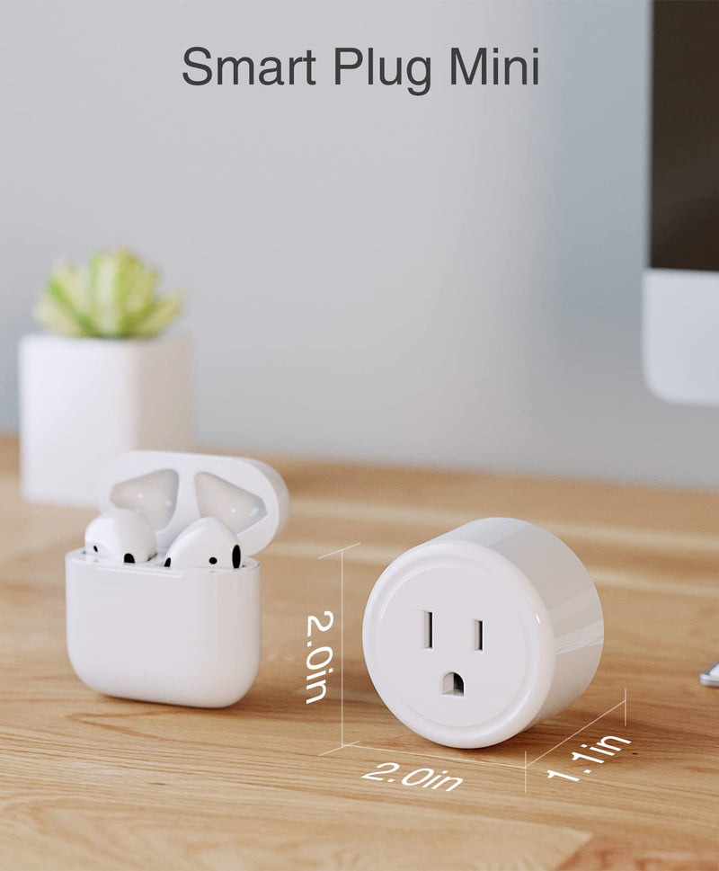 [Australia - AusPower] - Mini Smart Plug Compatible with Alexa and Google Home, WiFi Outlet Socket Remote Control with Timer Function, Only Supports 2.4GHz Network, No Hub Required, ETL FCC Listed (1 Pack), White mini plug 1pack 