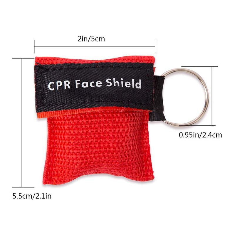 [Australia - AusPower] - Aoutacc CPR Face Shield Mask, Keychain Mask Disposable Emergency Kit CPR Face Shields Pocket Mask for First Aid Cardiac Resuscitation Training 50 