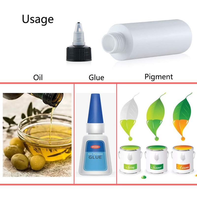 [Australia - AusPower] - 20 Pcs 4 Oz Plastic Squeeze Condiment Bottles with Twist-on Cap Lids,Sauce Bottle with Squeeze Top,Squirt Condiment Bottles for Ketchup,Mustard,Olive Oil and More 