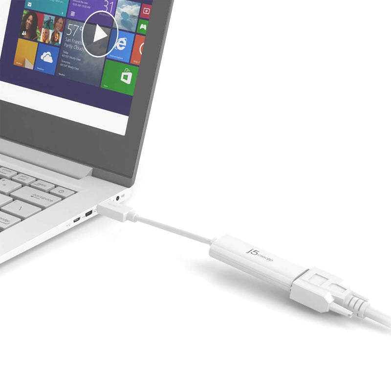 [Australia - AusPower] - j5create USB to VGA Adapter Cable- Multi-Monitor Desktop Display USB Video Card Converter | 1080p HD Playback | Compatible with Windows 10, 8.1, 8, 7, XP, and Mac OS - White 