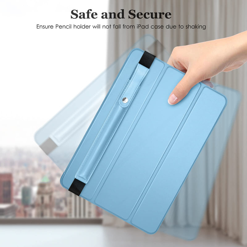 [Australia - AusPower] - DTTO Pencil Case for Apple Pencil 1st/2nd Generation, PU Leather Pencil Sleeve Pouch with Detachable Elastic Band for iPad 9.7"/ 10.2"/ 10.5"/ 10.9"/ 11"/ 12.9" Case, Light Blue 