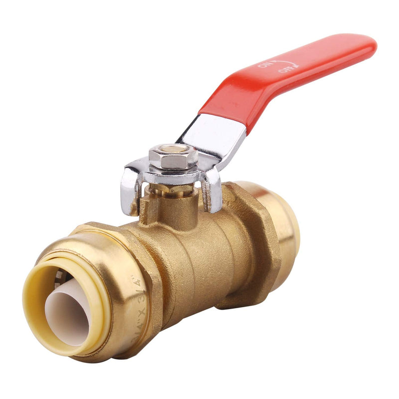 [Australia - AusPower] - DERNORD Ball Valve 3/4 Inch, Push-Fit Valve ,Water Valve Shut Off, Push-to-Connect Fittings for PEX, Copper, CPVC Pipe 