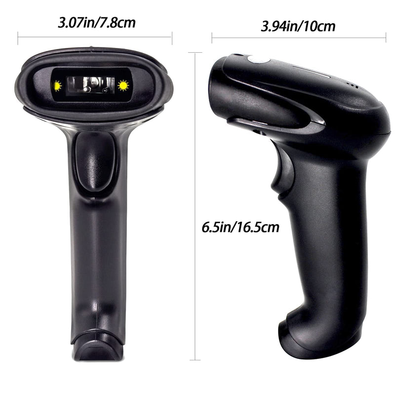 [Australia - AusPower] - USB Bluetooth Barcode Scanner with Stand,Alacrity Handsfree Barcode Scanner Wireless Versatile 3-in-1Rechargeable Cordless 1D Barcode Reader USB Handheld Bar Code Scanner Wireless Inventory Scanner 
