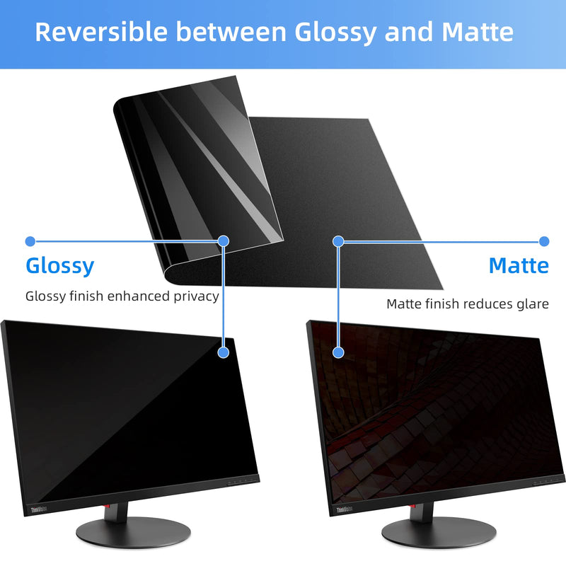 [Australia - AusPower] - Computer Privacy Screen Filter 24 inches for 16:9 Aspect Widescreen Computer Monitor – Removable Anti Glare Blue Light Privacy Filter, Anti-Scratch Screen Protective Film, Computer Screen Privacy Shield 24 in 24'' Privacy Screen (16:9) 