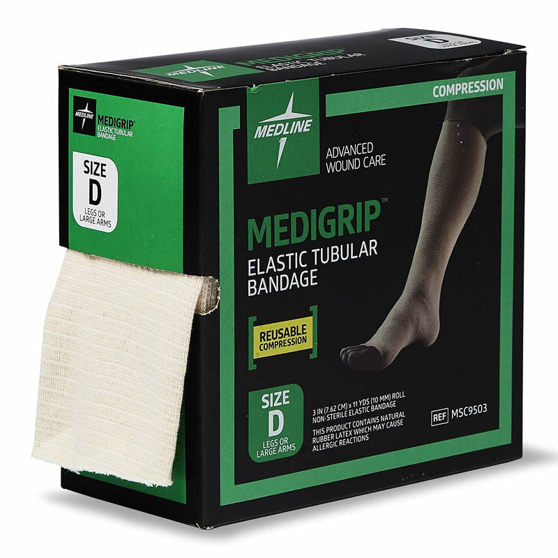 [Australia - AusPower] - Medline Medigrip Elastic Tubular Bandages, Size D, For Large Arms Or Legs legs or large arms 