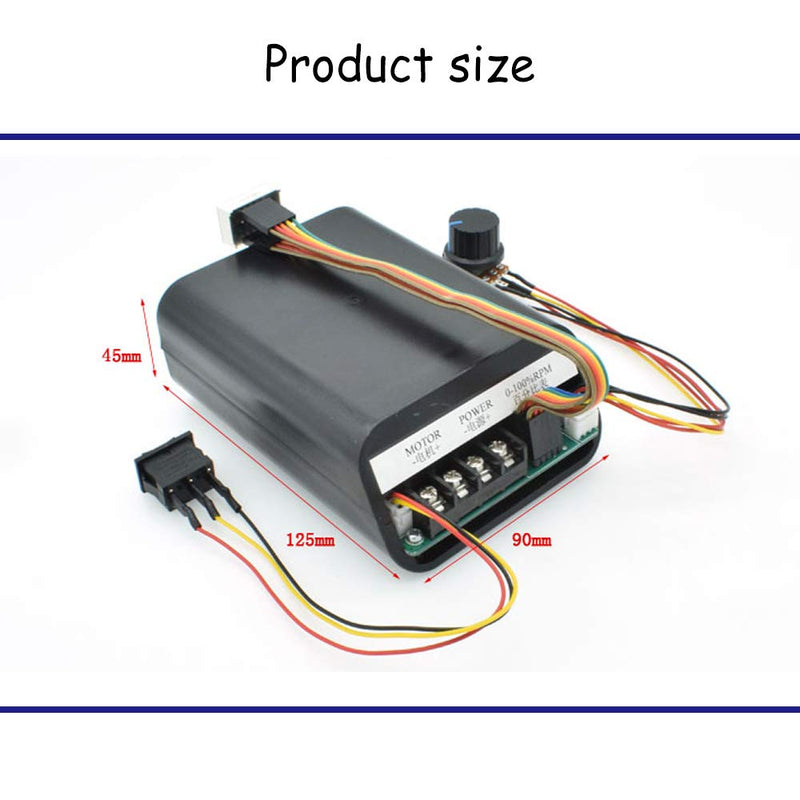 [Australia - AusPower] - Acxico 1Pcs PWM DC Brush Motor Speed Controller DC 10-55V 60A CW CCW Reversible Switch Digital LED Display Potentiometer Switch Built-in Brushless Fan 