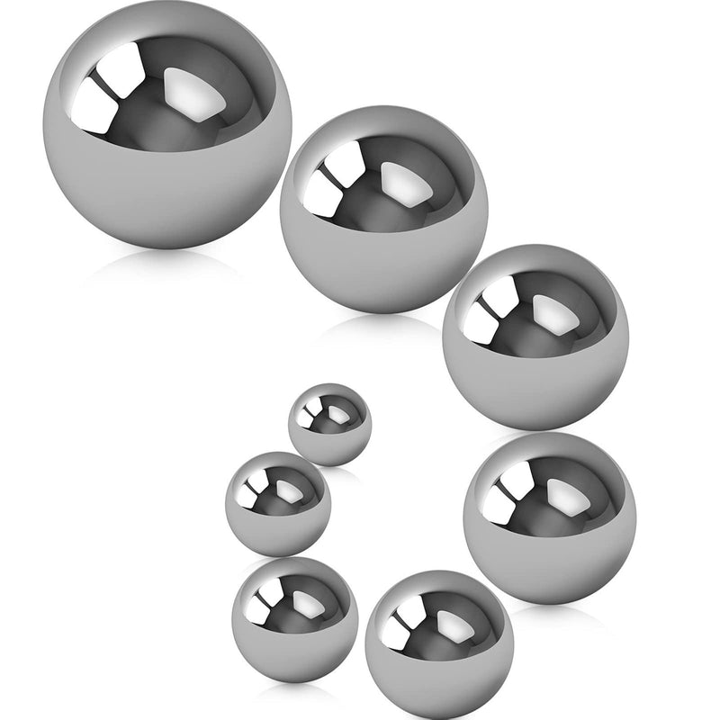 [Australia - AusPower] - SATINIOR 8 Pieces Coin Ring Making Balls Monkey Fist Balls Stainless Steel Balls, Assortment of 3/ 4 Inch, 5/ 8 Inch, 9/ 16 Inch, 1/ 2 Inch, 7/ 16 Inch, 3/ 8 Inch, 5/ 16 Inch and 1/ 4 Inch 