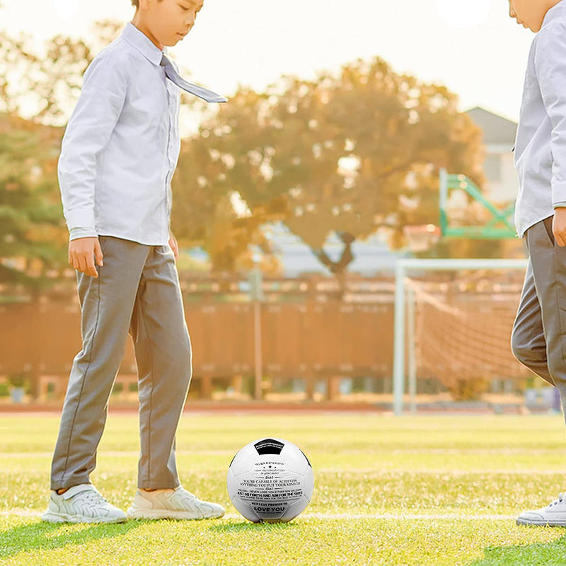 [Australia - AusPower] - Uloveido High Performance Traditional Black White Soccer Ball for Son Daughter Grandson Birthday Christmas Day Gift, I Love You Soccer Balls with Backpack Y594 To My Daugher 