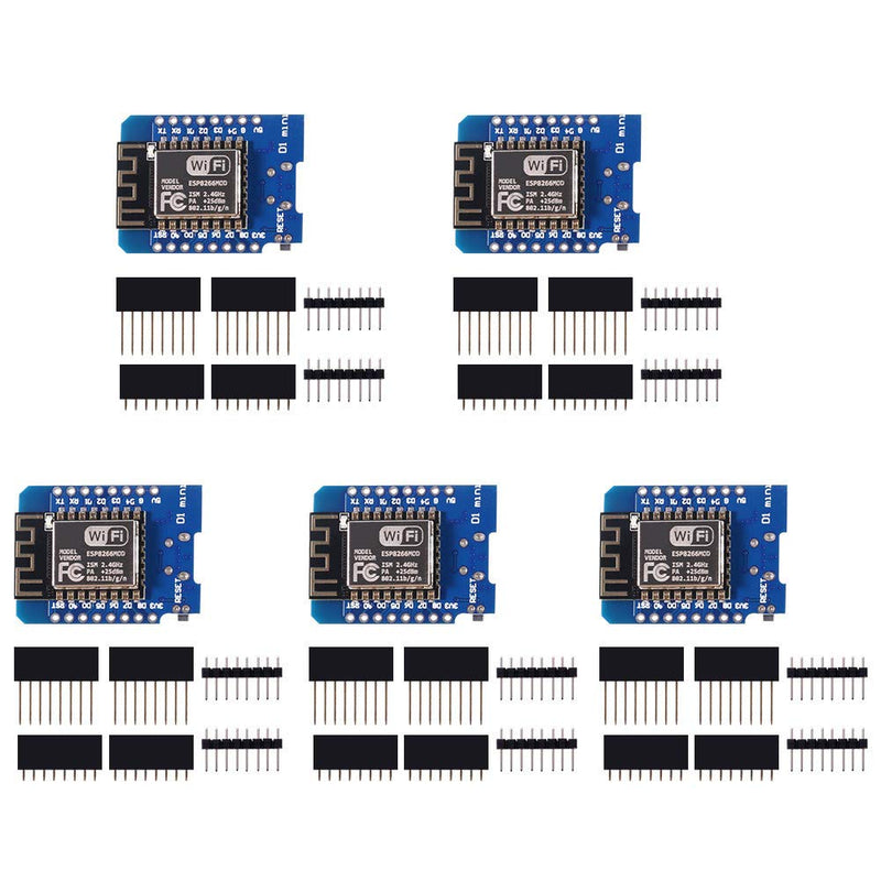 [Australia - AusPower] - ACEIRMC ESP8266 ESP-12 ESP-12F NodeMcu Mini D1 Module WeMos Lua 4M Bytes WLAN WiFi Internet Development Board Base on ESP8266 ESP-12F for Arduino,Compatible with WeMos D1 Mini (5pcs) Micro 
