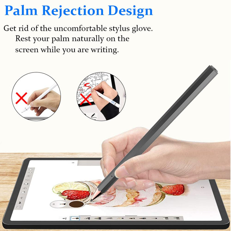 [Australia - AusPower] - CMARS Stylus Pens for Touch Screens with Palm Rejection, iPad Pen Compatible with (2018-2021) iPad Pro 11/12.9 inch, iPad 6/7/8/9th Gen, iPad Air 4th/3rd Gen, iPad Mini 5/6th Gen, Digital Pen (Black) 