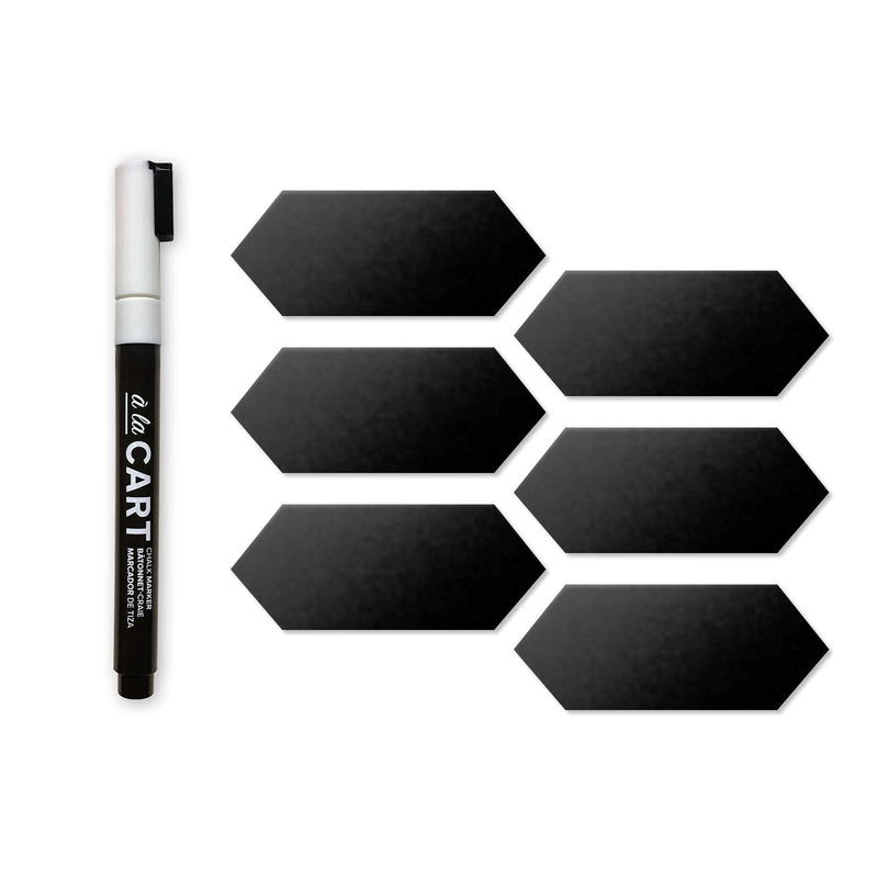 [Australia - AusPower] - We R Memory Keepers 0633356603047 Accessories A la Carte-Magnetic Chalkboard Labels and Marker (8 Piece), Multi Magnet Chalkboard Labels 