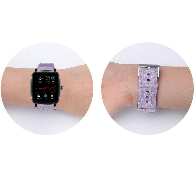 [Australia - AusPower] - Compatible for iTouch Air 3 Band, Lamshaw Breathable Nylon Woven Fabric Replacement Accessory Strap Compatible for iTouch Air 3 40mm / 44mm / i-TOUCH SPORT 3 Smartwatch (Purple, 40mm case) Purple 