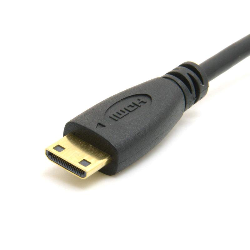[Australia - AusPower] - chenyang Type D Micro HDMI v1.4 Socket Female to Type C Mini HDMI Male Convertor Adapter Cable 10cm Black Micro Female to Mini Male 