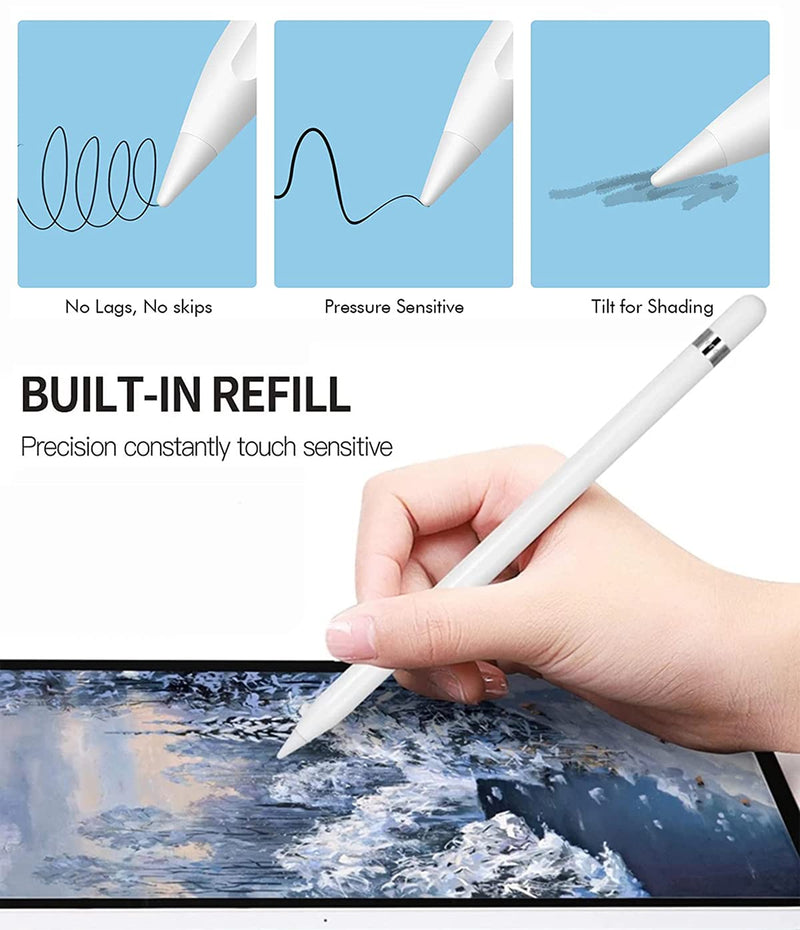 [Australia - AusPower] - Apple Pencil Tip for Apple Pencil 1st & 2nd Generation - 2 Packs White-2Pack 