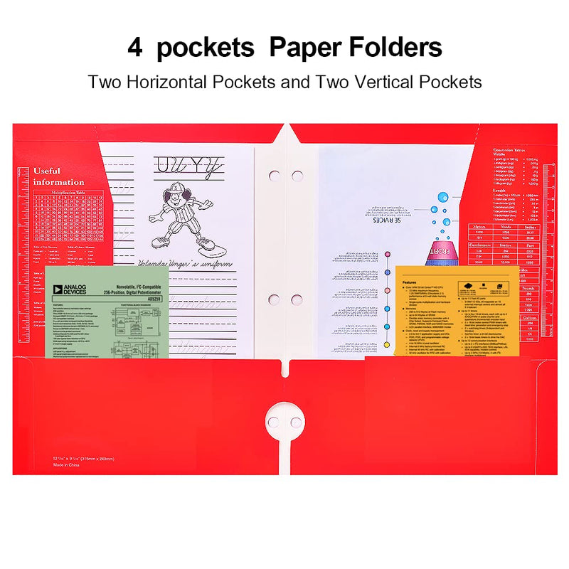 [Australia - AusPower] - 4 Pocket Folders,Assorted Color 