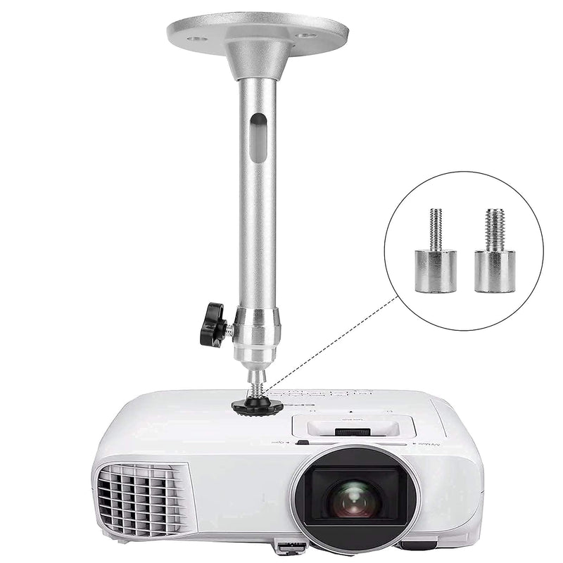 [Australia - AusPower] - YiePhiot Mini Ceiling Wall Projector Mount Stand Compatible with QKK, DR.J, DBPOWER, Anker, VANKYO, AAXA, Jinhoo, PVO, TMY, AuKing and Most Other Mini Projector (175mm, Silver) 