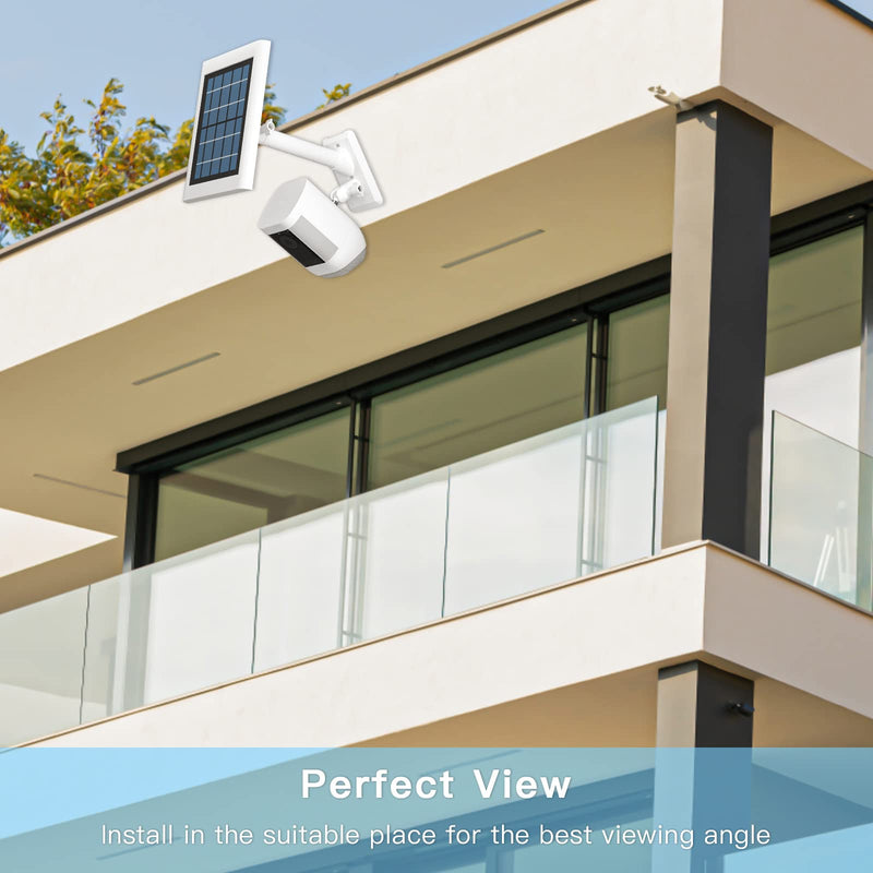 [Australia - AusPower] - HOLACA 2-in-1 Wall Mount Bracket for Ring Solar Panel, Spotlight Cam Pro/Plus and Stick Up Cam Battery/Wired Outdoor Mount Accessories for Ring Super Solar Panel (White) Pro/Plus White 