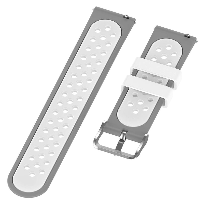 [Australia - AusPower] - Fit for Samsung Galaxy Watch Active 2 40mm/ 44mm Watch Bands, POLAR IGNITE 20mm Silicone Quick Release Replacement Band Straps Wristbands Fit for Garmin VivoActive 3 Music Women Men (Gray Green) Gray Green 