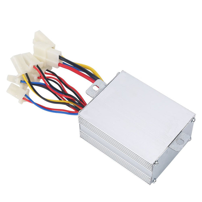[Australia - AusPower] - Motor Controller 24v 500w Brushed Controller Box Battery Connector Aluminum Alloy Brushed Bike Brush Motor Control Box 
