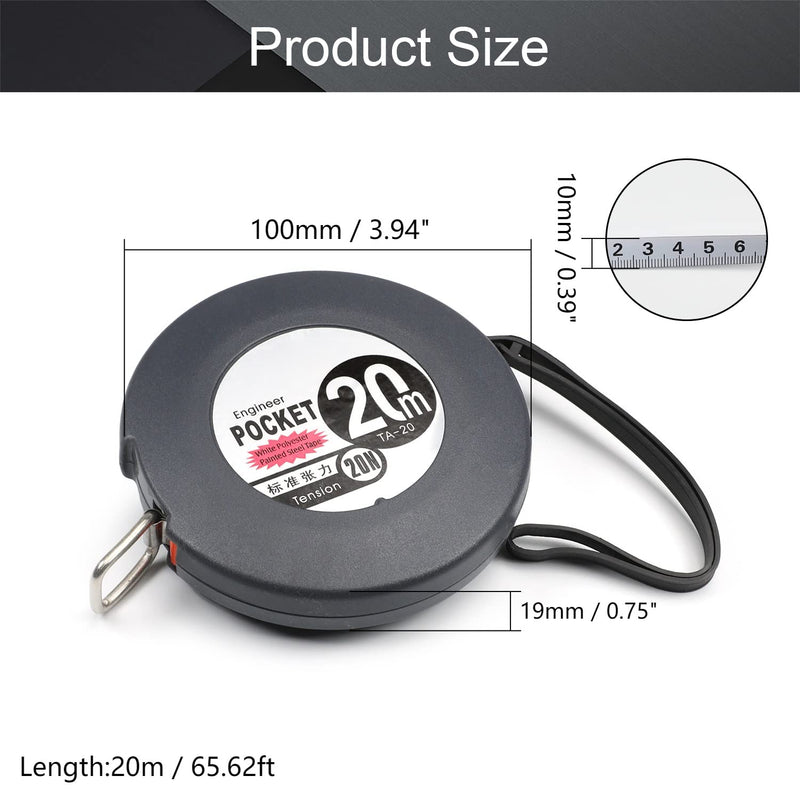 [Australia - AusPower] - Utoolmart Measuring Tape Retractable 20 Meter Metric Tape Measure Ruler 1pcs 