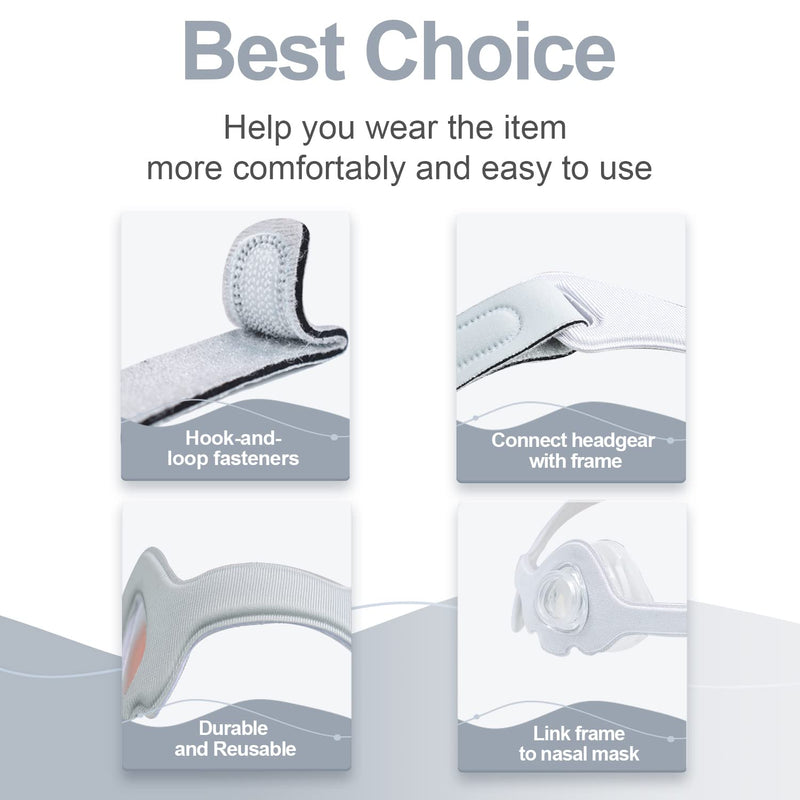 [Australia - AusPower] - 2pcs Fabric Frame and Headgear Compatible with WP Headgear and Frame, Replacement Frame and Headgear Compatible with WP 