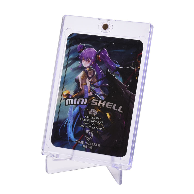 [Australia - AusPower] - Tpoael 35 PT Strong Magnetic Cards Sleeves 6 Card Brick + 1 Display Stand Clear Soft Pro Card Holder Fit Standard Trading Cards, Sports Cards,Baseball Card Cases Sports Card Collectibles, White Blue 