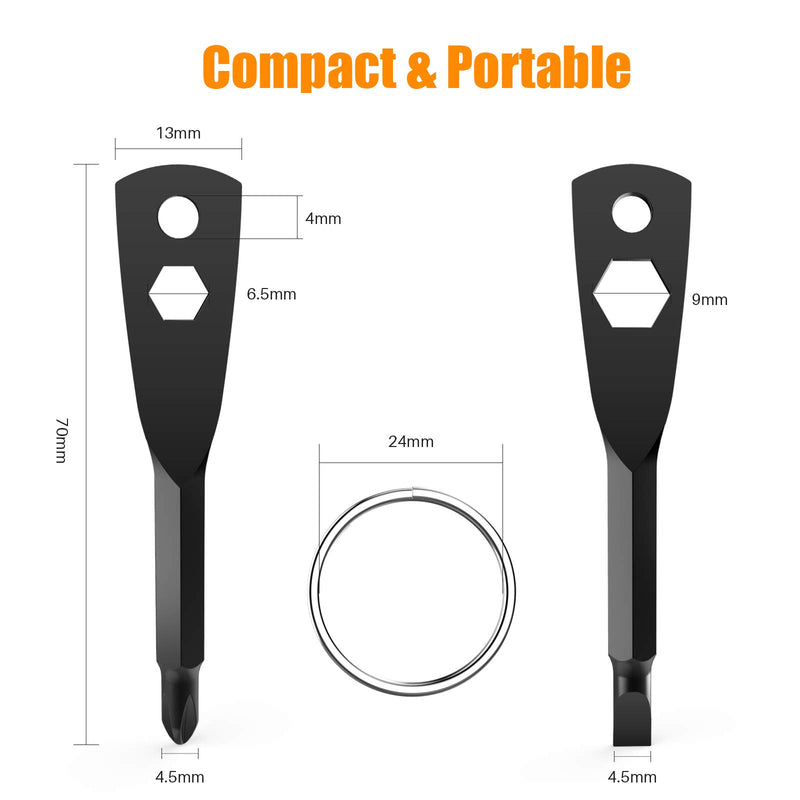 [Australia - AusPower] - Keychain Screwdriver Tool Gifts for Men, Kusonkey 4-in-1 Screwdriver bit with Phillips,Slotted and Hex Wrench, Cool Gadgets Gifts for Men,DIY Handyman,Electrician,Father/Dad,Husband, Boyfriend,Women 