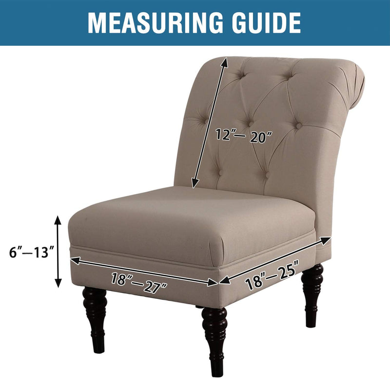 [Australia - AusPower] - Velvet Accent Chair Covers High Stretch Armless Chair Covers for Living Room Luxury Thick Velvet Chair Slipcovers Modern Furniture Protector with Elastic Bottom, Machine Washable, Taupe 