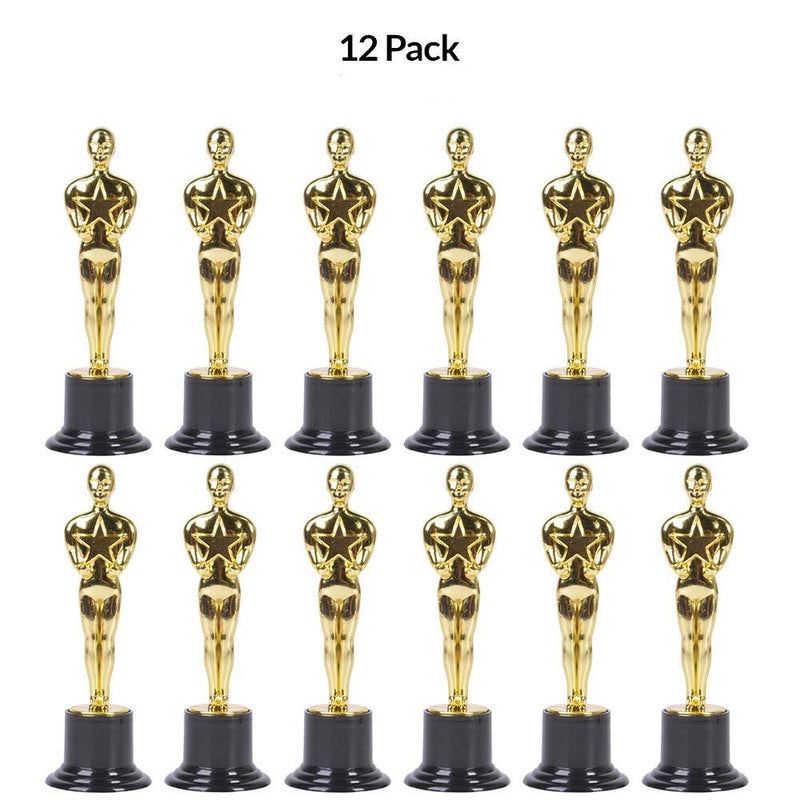 [Australia - AusPower] - 6" Gold Award Trophies - Pack of 12 Bulk Golden Statues Party Award Trophy, Party Decorations and Appreciation Gifts by Bedwina 