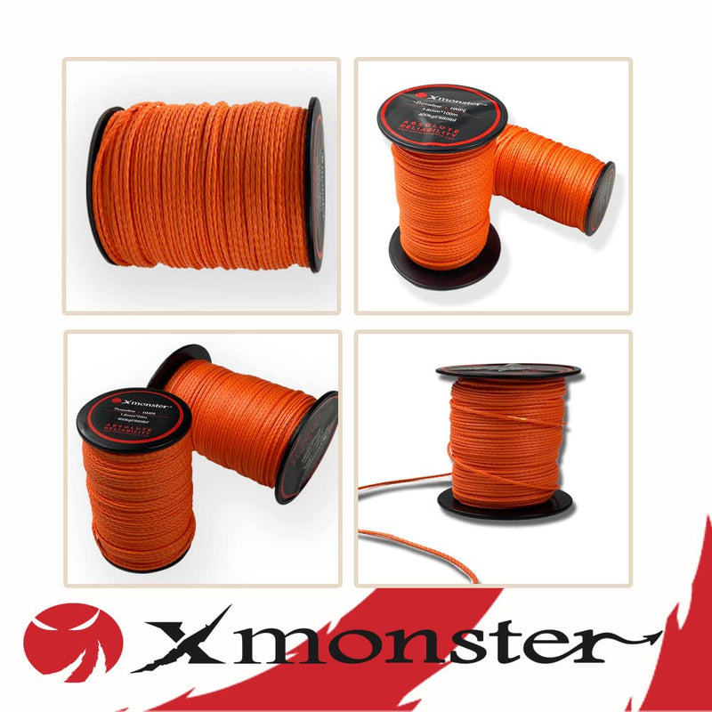 [Australia - AusPower] - X MONSTER Throw Line 1.8mm 100% UHMWPE Easter Rope for Arborists, Best for Tree Climbing, High Limb Throwing, Outdoor General Purpose ORANGE 165.0 Feet 