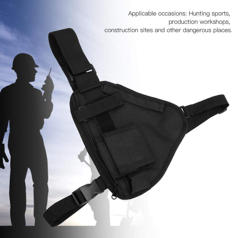 [Australia - AusPower] - Radio Holster, Walkie Talkie Holster Universal Hands-Free Front Pack Pouch Radio Holster with Nylon Strap for Two Way Radio Walkie Talkie 