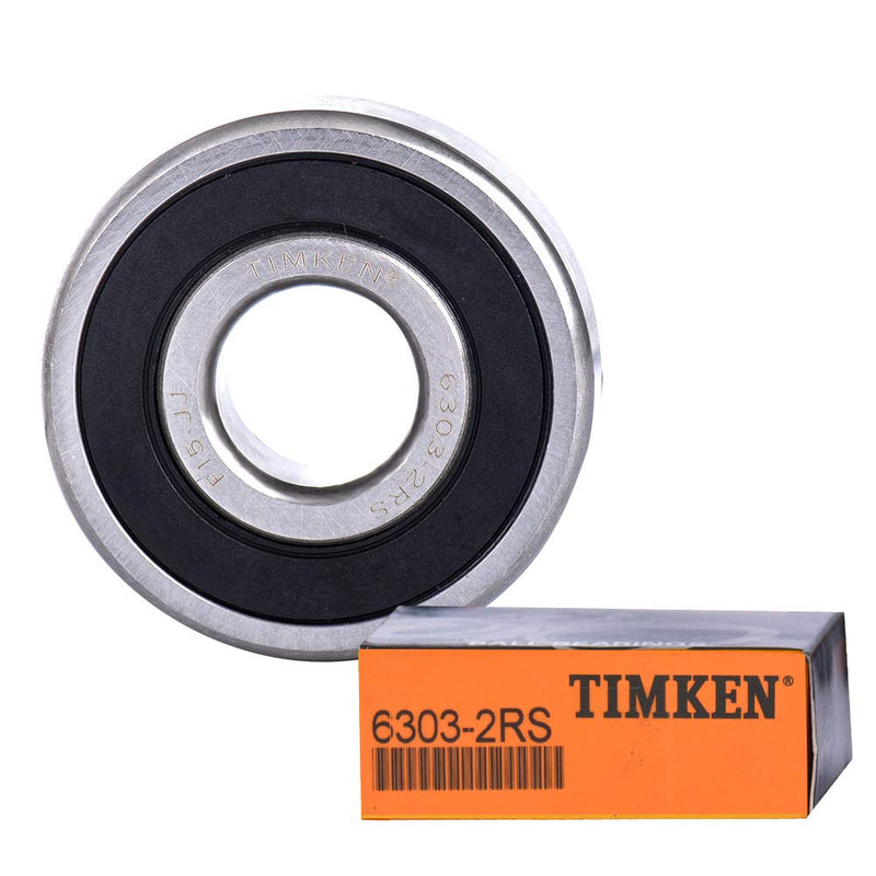 [Australia - AusPower] - 2PACK TIMKEN 6303-2RS Double Rubber Seal Bearings 17x47x14mm, Pre-Lubricated and Stable Performance and Cost Effective, Deep Groove Ball Bearings. 