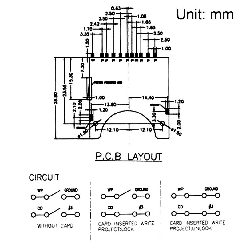 [Australia - AusPower] - uxcell SD Memory Card Socket Holder Spring Loaded Push Type 10 Pin 5pcs 